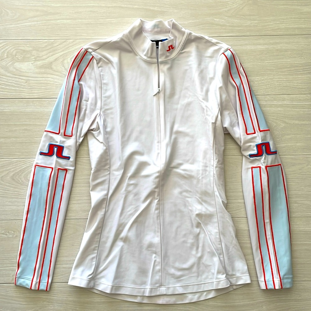 J. Lindeberg White 1/2 Zip Top - Flawed